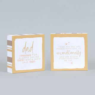 Reversible Wood Block Sign (MOM/NO) Adams Everyday Adams & Co.