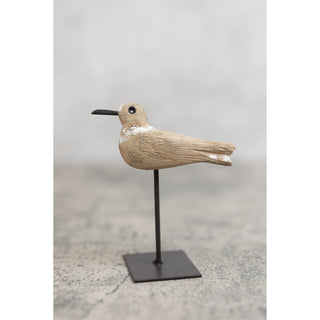 Whitewashed Wood Seagulls on Metal Spindle  K&K Medium