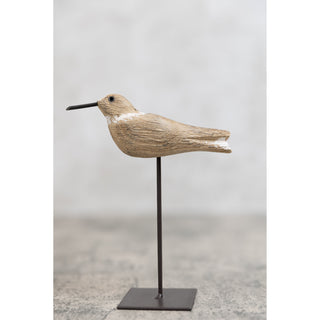Whitewashed Wood Seagulls on Metal Spindle  K&K Large