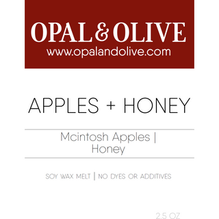 Signature Wax Melt Flameless Candles Opal & Olive Apples + Honey
