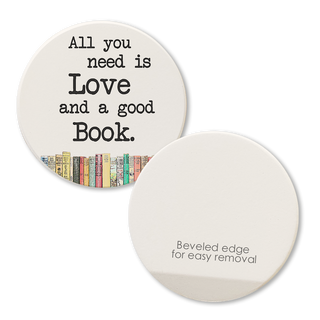 Car Coaster Love and a Good Book  Tipsy Coasters & Gifts