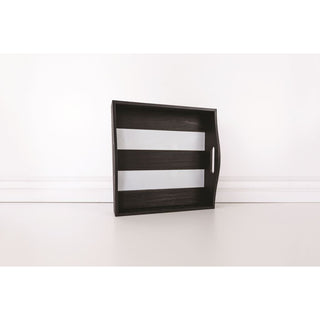 Wood Shiplap Tray, Black/White Adams Everyday Adams & Co.