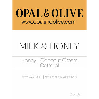 Signature Wax Melt Flameless Candles Opal & Olive Milk + Honey