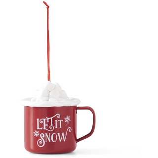 Hot Coco Mug Ornament  K&K Red