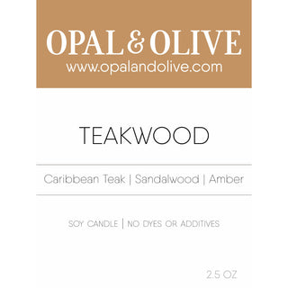 Signature Wax Melt Flameless Candles Opal & Olive Teakwood