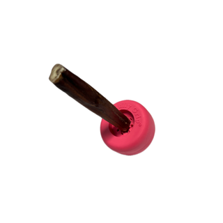 Dapper Classic Small with pink circular base and wooden insert