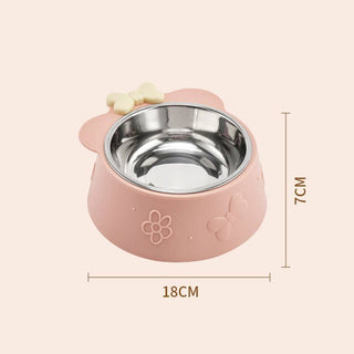 Bowknot Cat Dog Pet Bowl With Stainless Steel_CWMM5180 Toby Supply