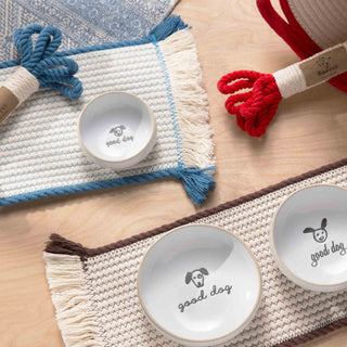 Dog Toy Bucket | Cream & Red Speckle and Spot by Ore’ Originals