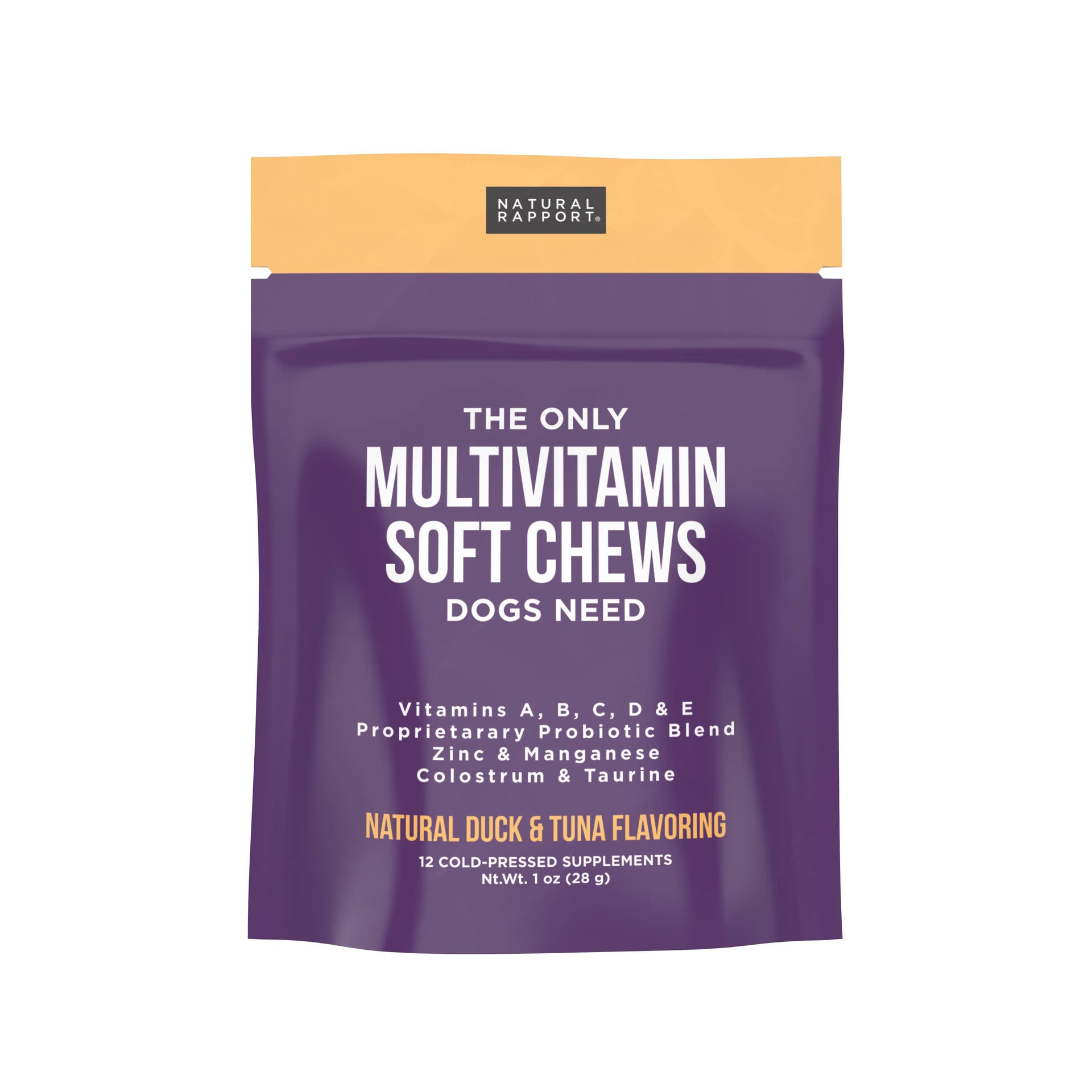 The Only Multivitamin Soft Chews Dogs Need Natural Rapport 12 count pouch