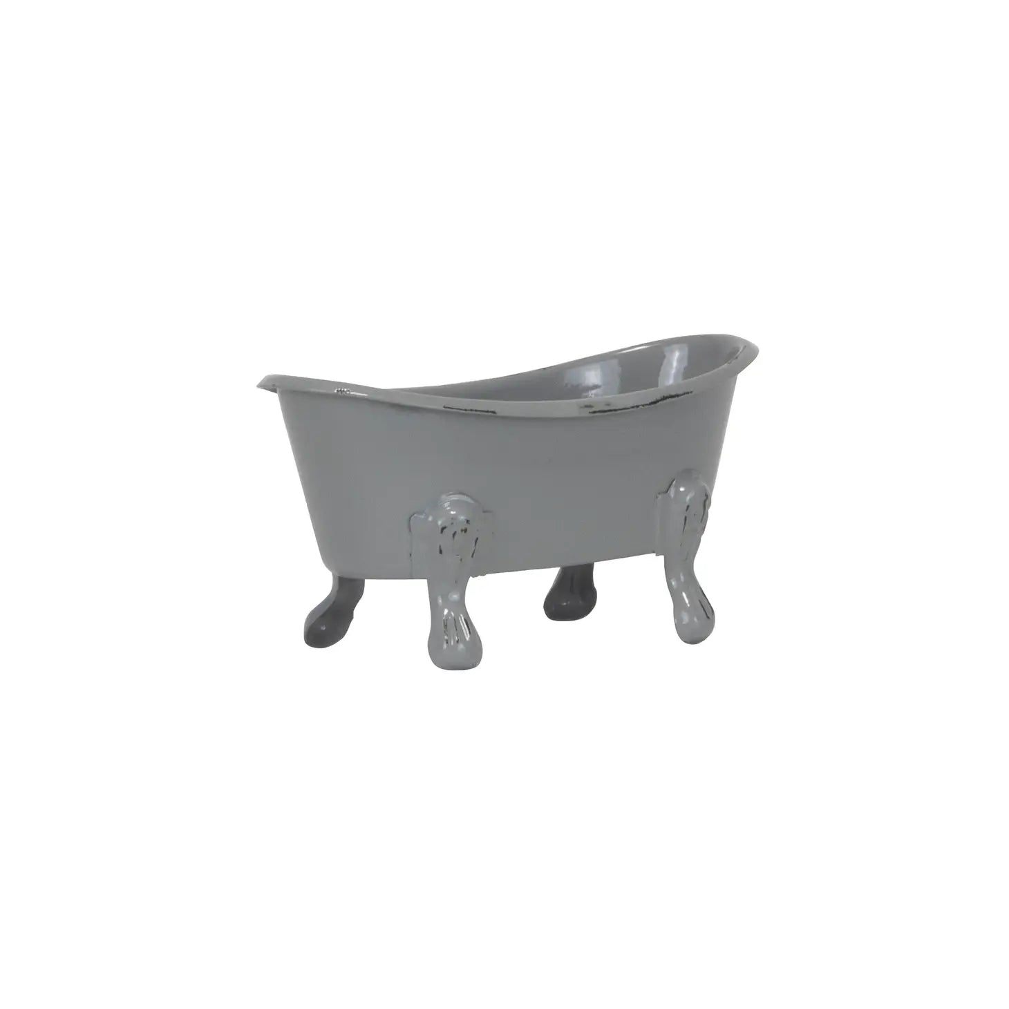 Mini Gray Bathtub Soap Dish  Foreside Home & Garden   