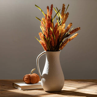 White Chiffon Stone Pitcher Sullivans Home Decor