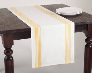 Striped Design Runner Saro Lifestyle Yellow 16"x72"