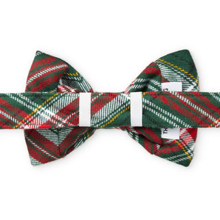 Holly Jolly Flannel Holiday Dog Bow Tie The Foggy Dog