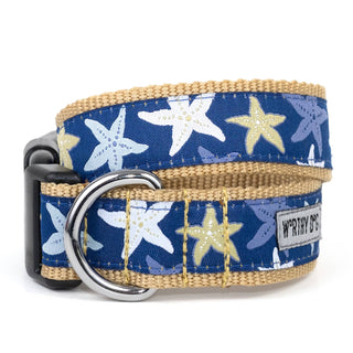 Starfish Collar The Worthy Dog Blue Medium