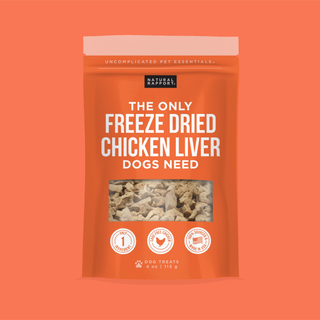 The Only Freeze Dried Chicken Liver Dogs Need Natural Rapport 4 oz bag