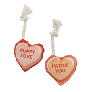 Mini Dog Toy Set | Valentine's Day Hearts Speckle and Spot by Ore’ Originals