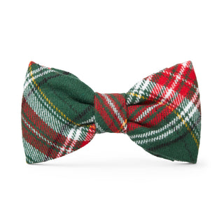 Holly Jolly Flannel Holiday Dog Bow Tie The Foggy Dog Large