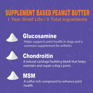 8oz Senior Dog Peanut Butter Squeeze Pack Poochie Butter