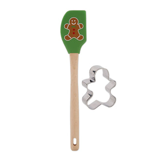 Christmas Spatula And Cookie Cutter Gift Set  Design Imports Gingerbread Man  