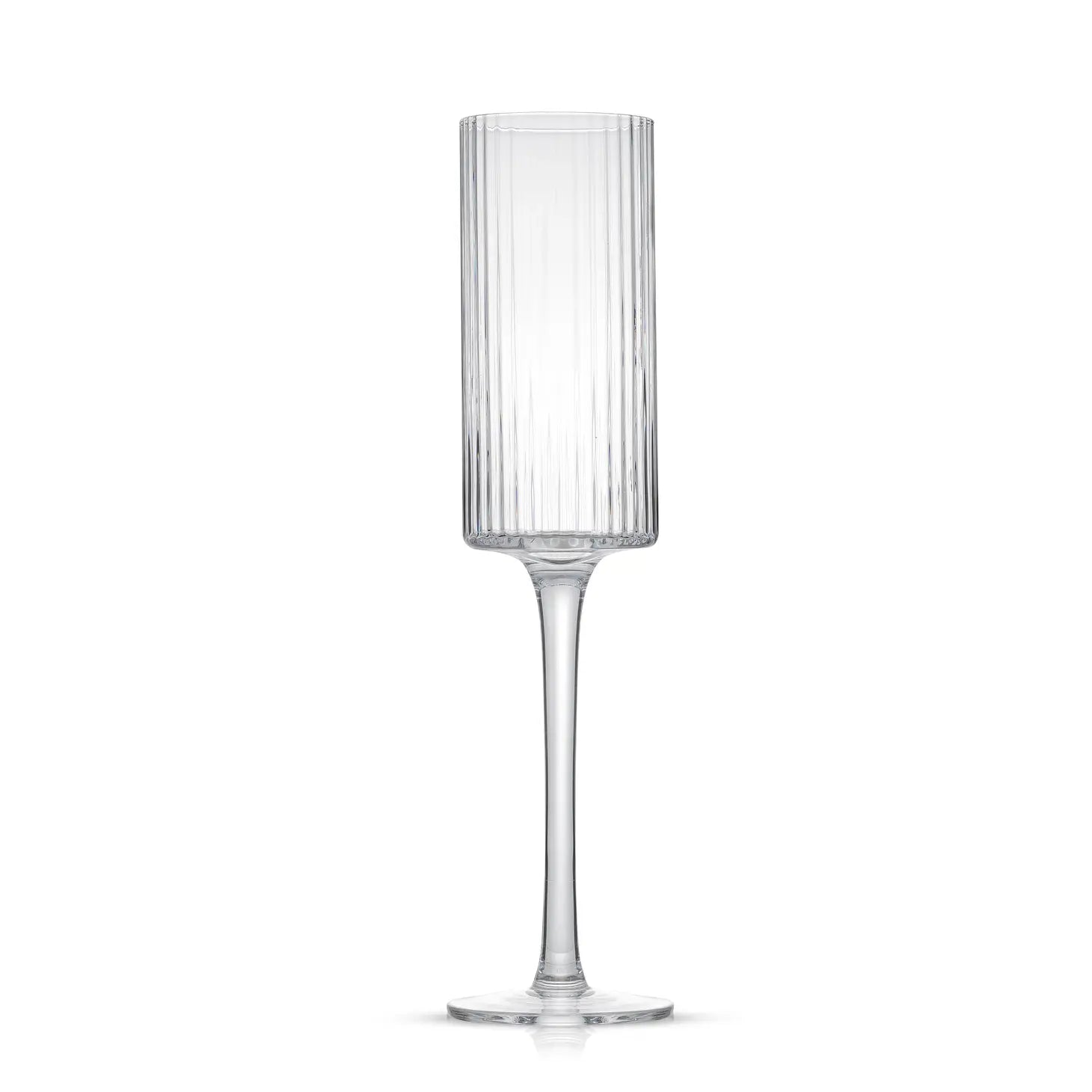 JoyJolt Elle Fluted Cylinder White Wine Glass - Set of 2