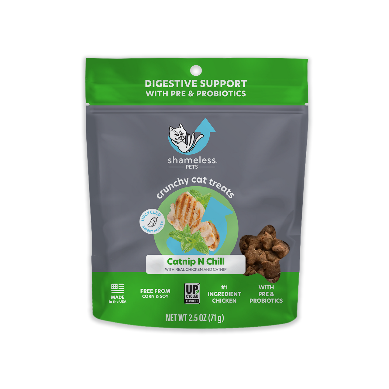 Catnip N Chill Crunchy Cat Treats  Shameless Pets   