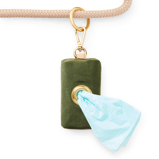 Olive Waxed Canvas Poop Bag Dispenser The Foggy Dog