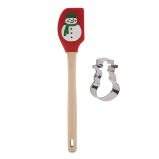 Christmas Spatula And Cookie Cutter Gift Set  Design Imports Snowman  