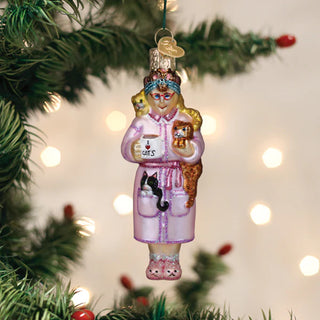 Cat Lady Old World Christmas