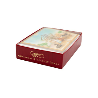 Peaceful Creche Scene - Boxed Holiday Cards Caspari