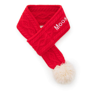 Red Cable Knit Dog Scarf The Foggy Dog