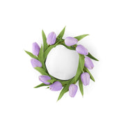 Real Touch Mini Tulip Candle Ring 8.5"  K&K Light Purple  