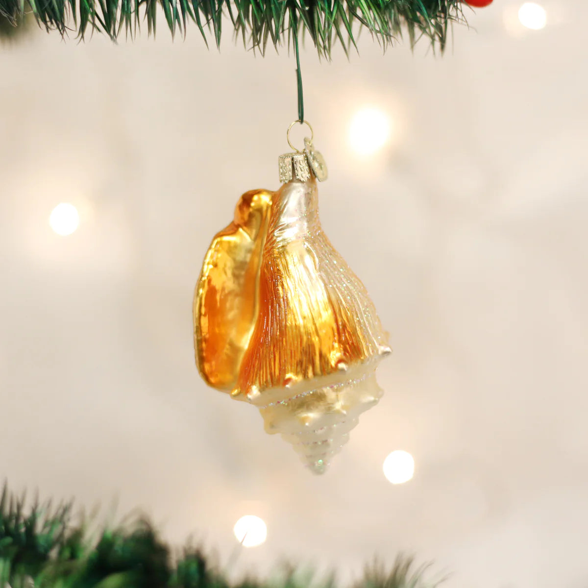 Golden Seashell Ornament  Old World Christmas   
