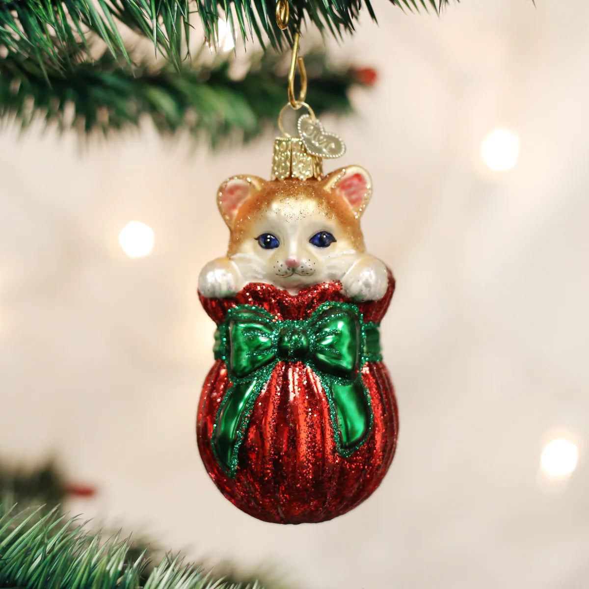 Letting The Cat Out Of The Bag Ornament  Old World Christmas   