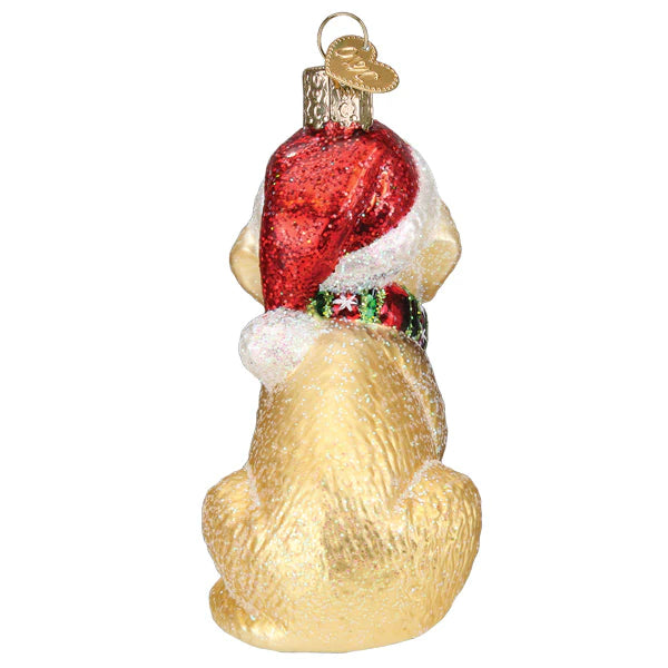 Holiday Yellow Labrador Puppy Ornament  Old World Christmas   