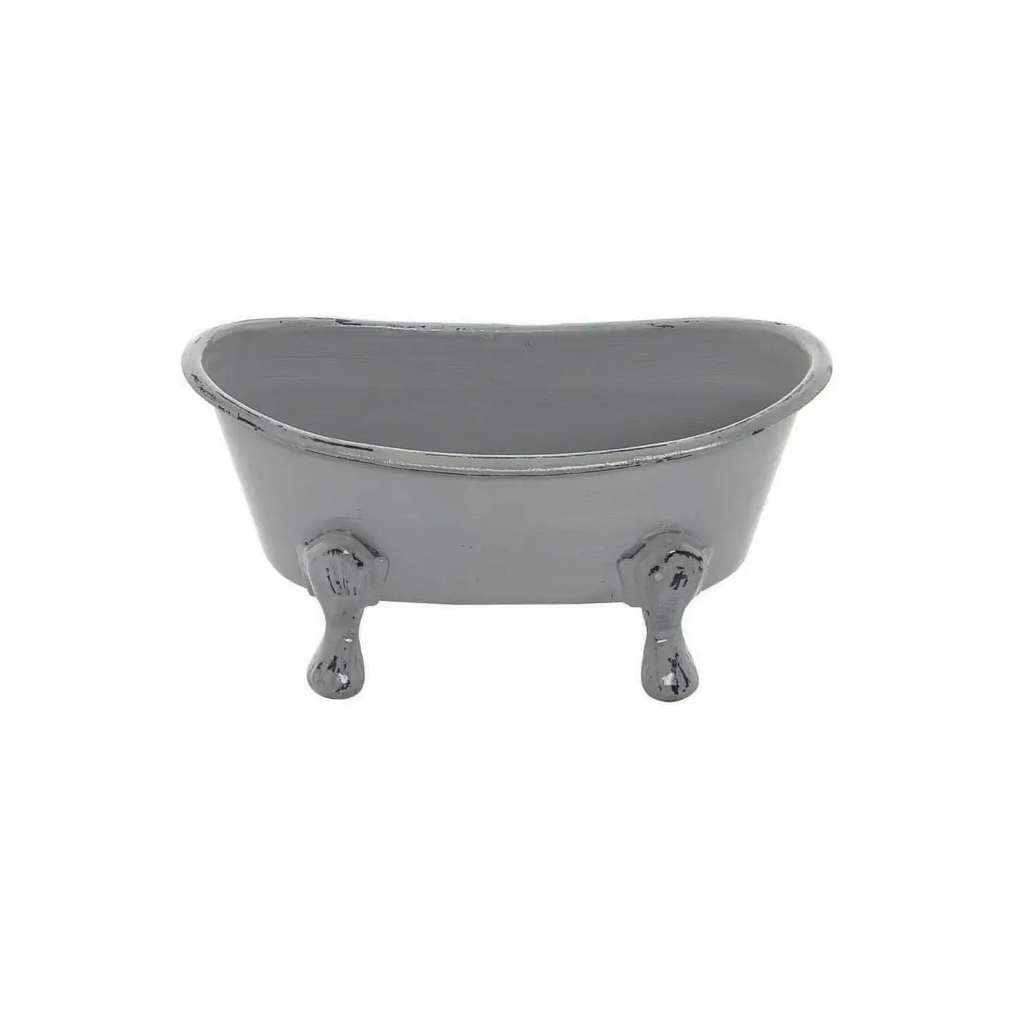 Mini Gray Bathtub Soap Dish  Foreside Home & Garden   