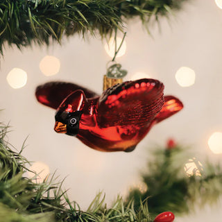 Cardinal In Flight Old World Christmas