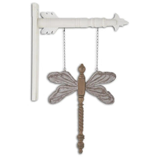 Dragonfly arrow replacement ornament, resin with silver wings and gold body on chains