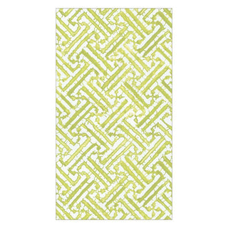 Guest Towel Napkin - Fretwork Moss Green Caspari