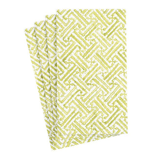 Guest Towel Napkin - Fretwork Moss Green Caspari