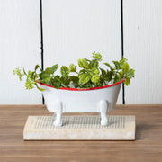 Mini Enamel Bathtub Soap Dish Red  Foreside Home & Garden   