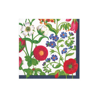 Cocktail Napkin - Cloisters Garden White Caspari