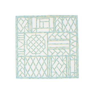 Cocktail Napkin - Bamboo Screen Robin's Egg Caspari