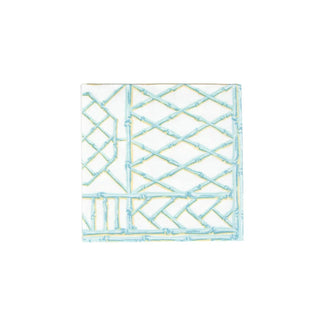 Cocktail Napkin - Bamboo Screen Robin's Egg Caspari