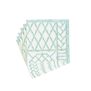 Cocktail Napkin - Bamboo Screen Robin's Egg Caspari