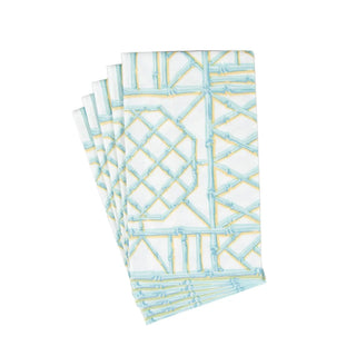 Guest Towel Napkin - Bamboo Screen Robin's Egg Caspari