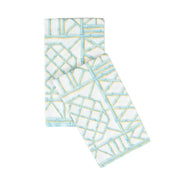 Guest Towel Napkin - Bamboo Screen Robin's Egg Caspari