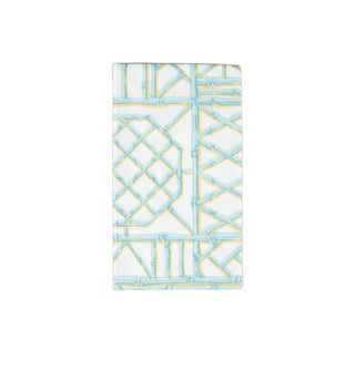 Guest Towel Napkin - Bamboo Screen Robin's Egg Caspari