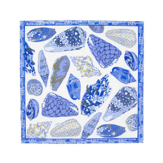 Cocktail Napkin - Coquillage Blue Caspari