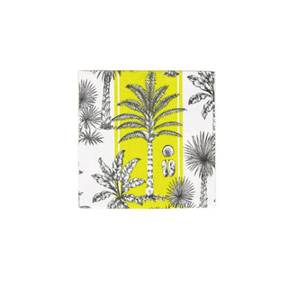 Cocktail Napkin - Southern Palms Green/White Caspari
