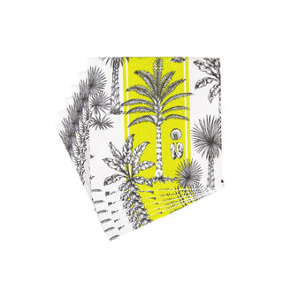 Cocktail Napkin - Southern Palms Green/White Caspari